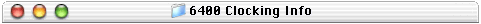 6400 Clocking Info banner bar