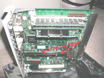 IDE card on mother board
