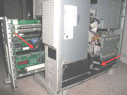 inserting mother board